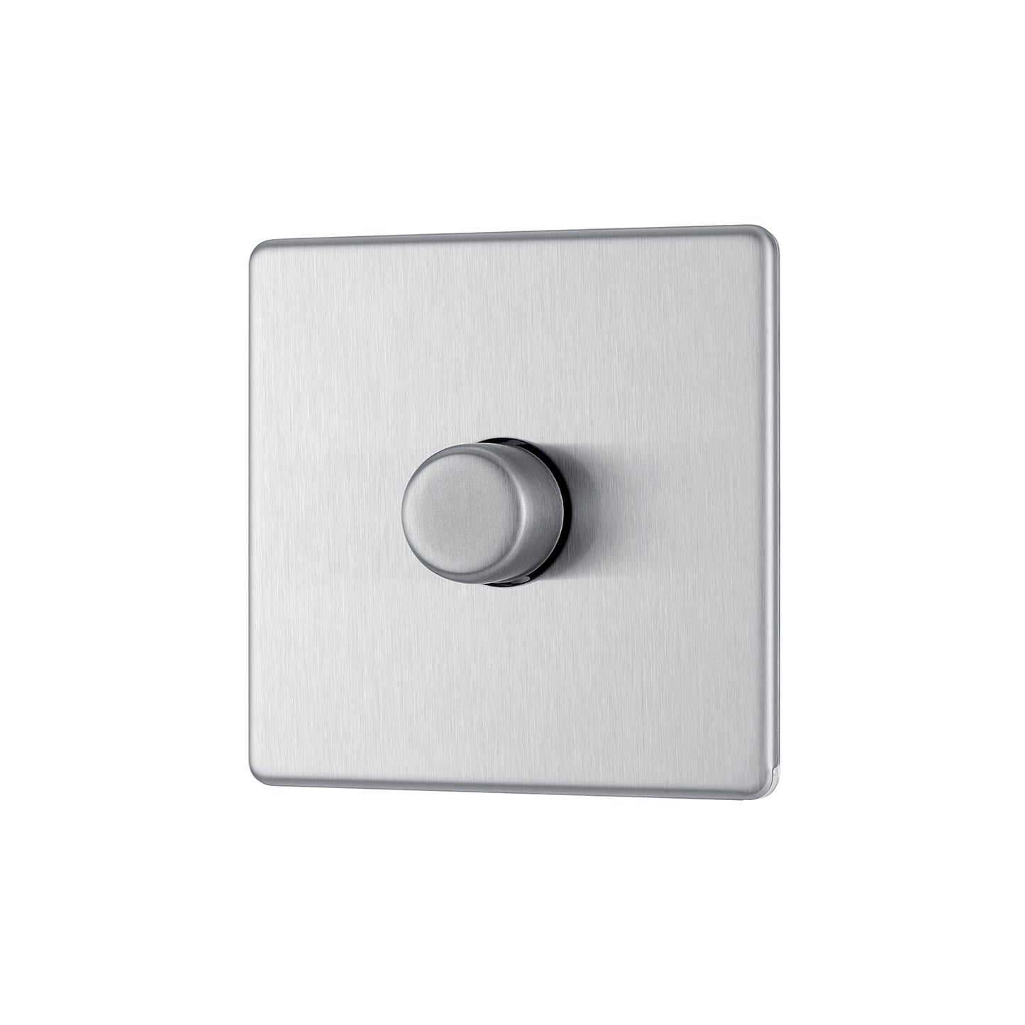 British General BG Flat plate Screwless 2-Way 200W Dimmer Switch, Brushed Steel (FBS81P)