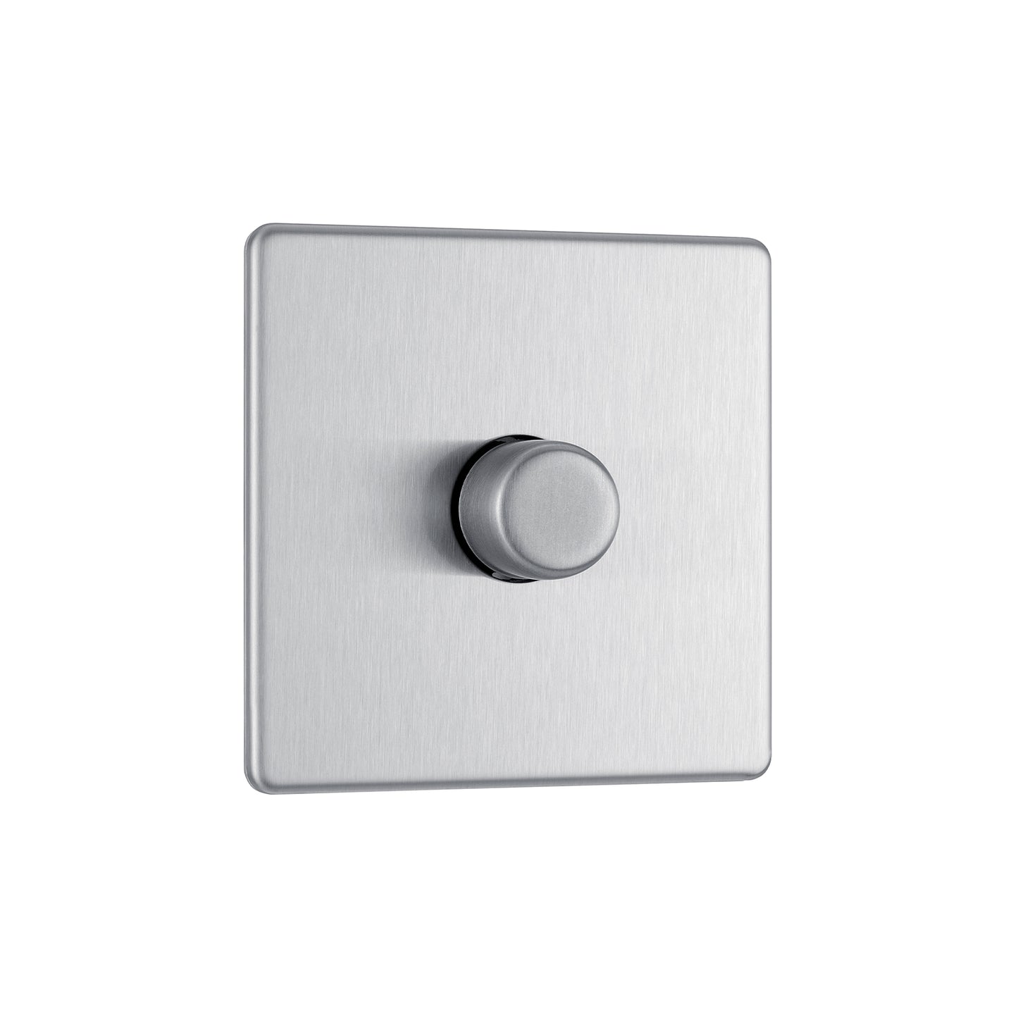British General BG Flat plate Screwless 2-Way 200W Dimmer Switch, Brushed Steel (FBS81P)