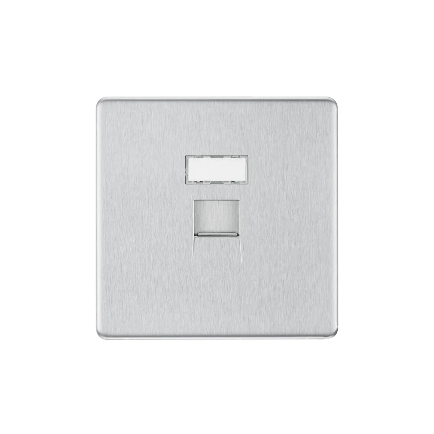 British General BG Screwless Flatplate RJ45 Cat6 Telephone Outlet (FBSRJ451)
