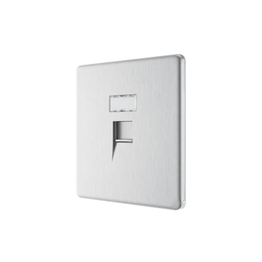 British General BG Screwless Flatplate RJ45 Cat6 Telephone Outlet (FBSRJ451)