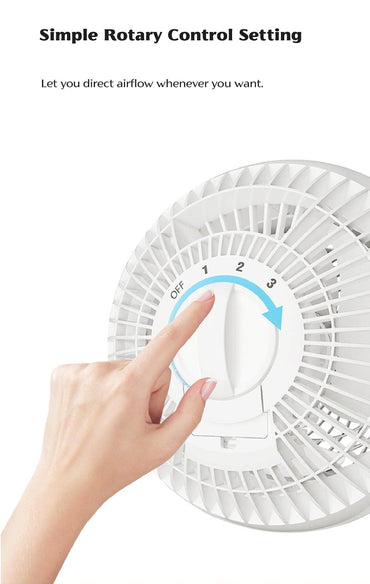 Iris Ohyama 6" Circulator Fan Black / Green / Pink (PCF-HE15)