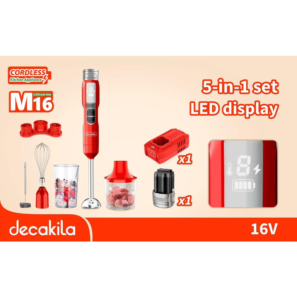Decakila 16V SHARE Battery Series 5-In-1 Cordless Hand Blender Set (KEJB056)