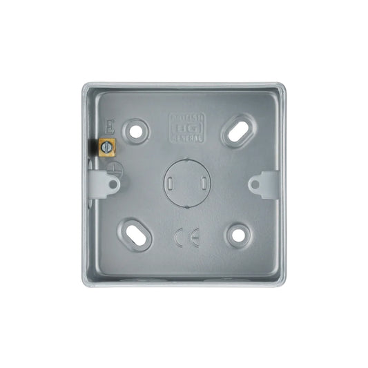British General BG Heavy Duty Metal Back Boxes | MC501 (1G+2G) & MC502 (3G+4G) for Grid Switches