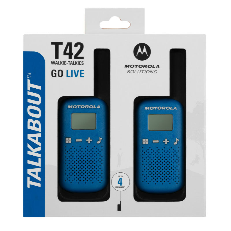 Motorola Solutions Talkabout T42 Walkie Talkie 4KM Blue (T42)