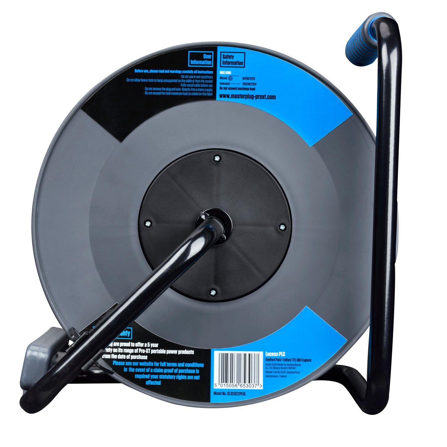 Masterplug Industrial Open Reel Cable 25m (OL251622PEBL)