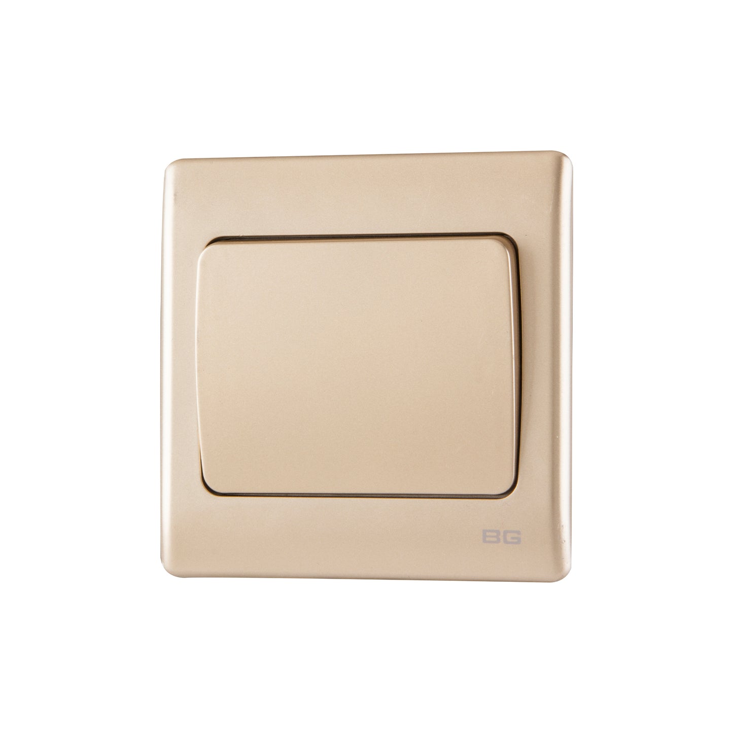 British General BG Neo Slimline 10A 1-Gang 1-Way Rocker Switch, Champagne (PCCH11W)