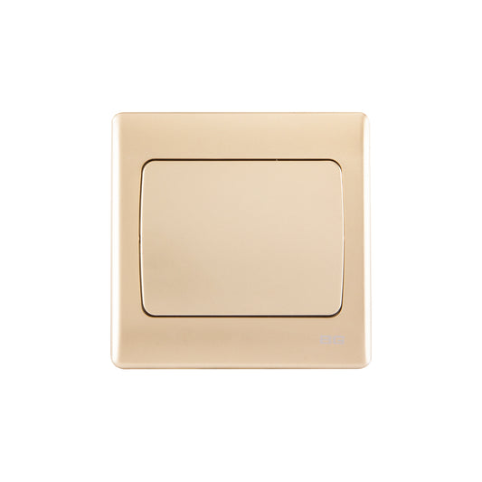 British General BG Neo Slimline 10A 1-Gang 2-Way Rocker Switch, Champagne (PCCH12W)