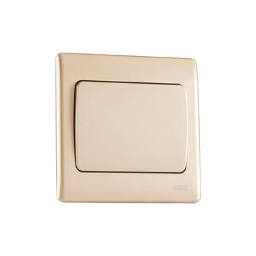 British General BG Neo Slimline 10A 1-Gang 2-Way Rocker Switch, Champagne (PCCH12W)