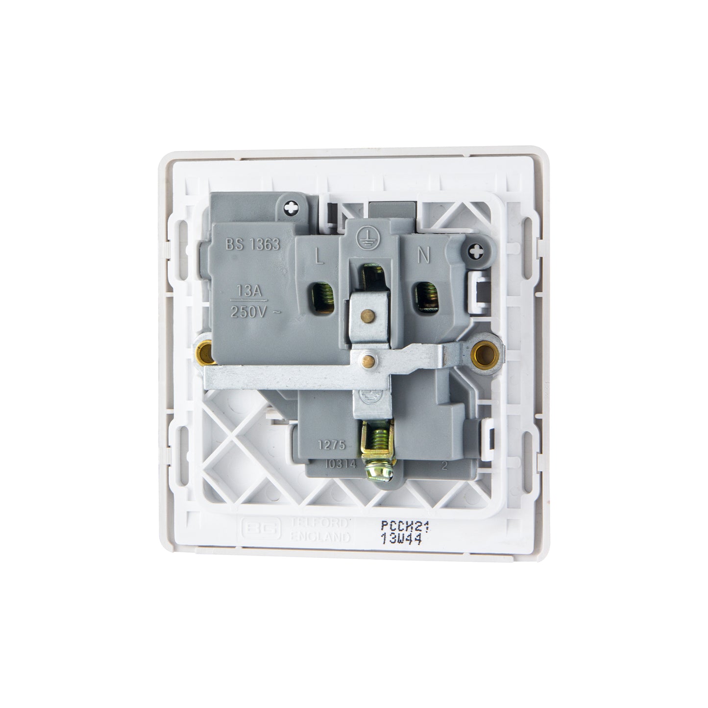 British General BG Neo Slimline Single Gang Switched Socket (PCCH21)