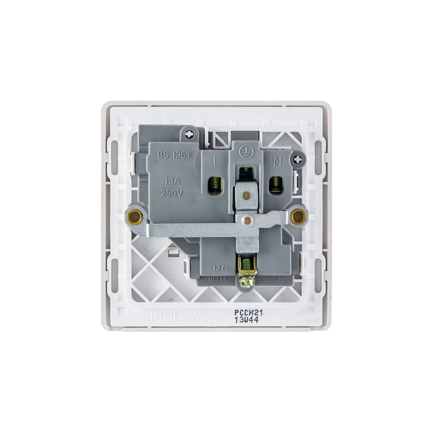 British General BG Neo Slimline Single Gang Switched Socket (PCCH21)