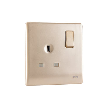British General BG Neo Slimline Single Gang Switched Socket (PCCH21)