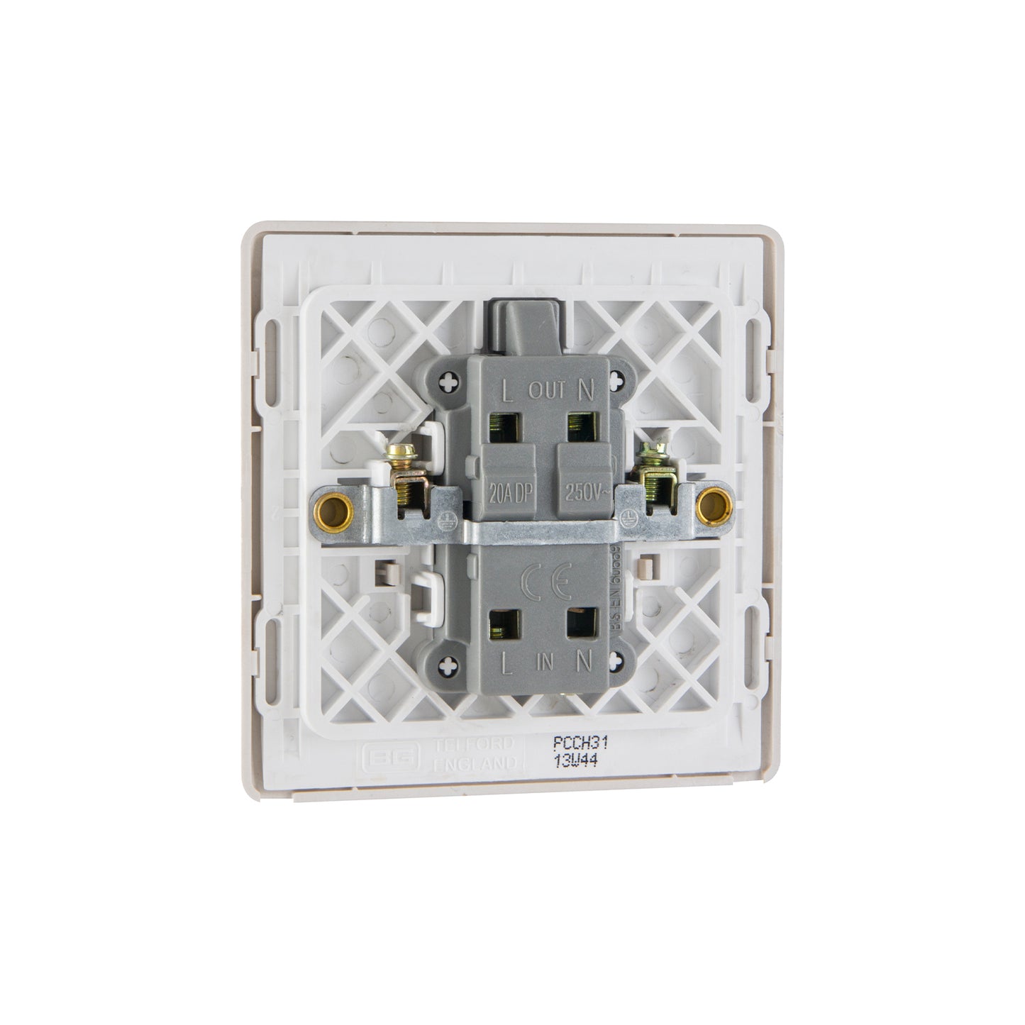 British General BG Neo Slimline 20Amp Double Pole Switch with LED (PCCH31)