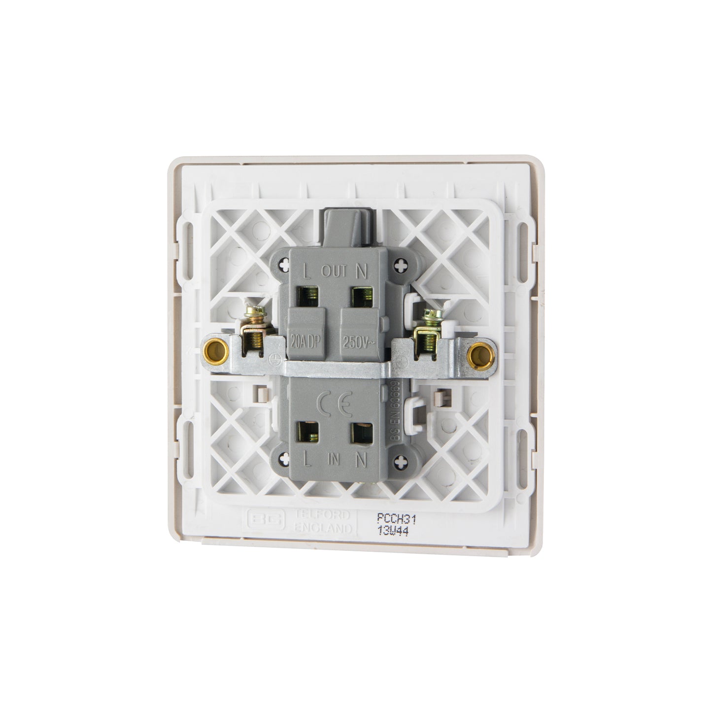 British General BG Neo Slimline 20Amp Double Pole Switch with LED (PCCH31)