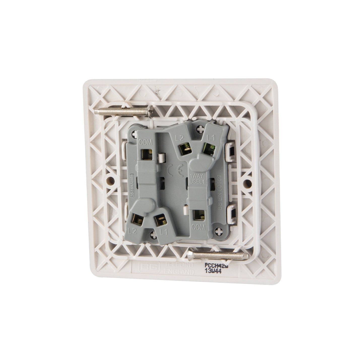 British General BG Neo Slimline 2 Mega Rocker 2-Way Switches (PCCH42W)