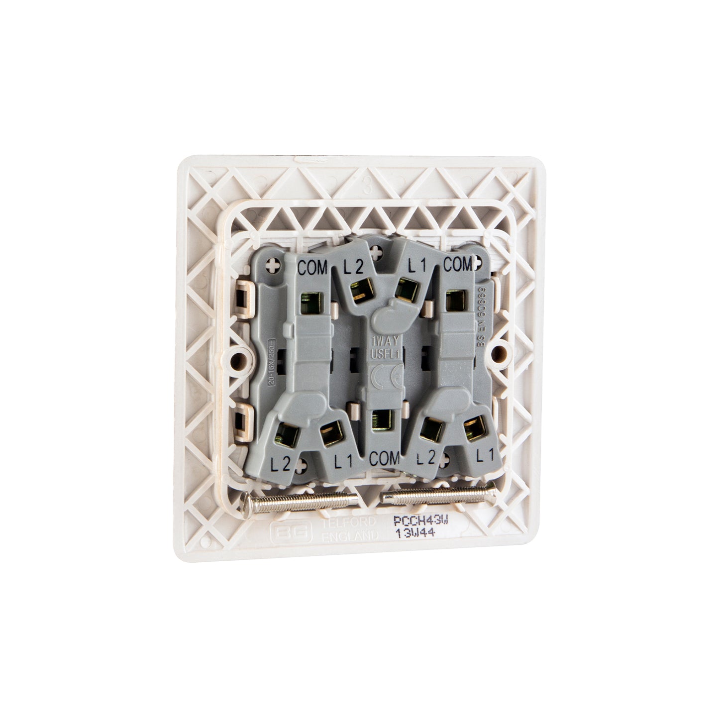 British General BG Neo Slimline 3 Gangs Mega Rocker 2-Way Switches (PCCH43W)
