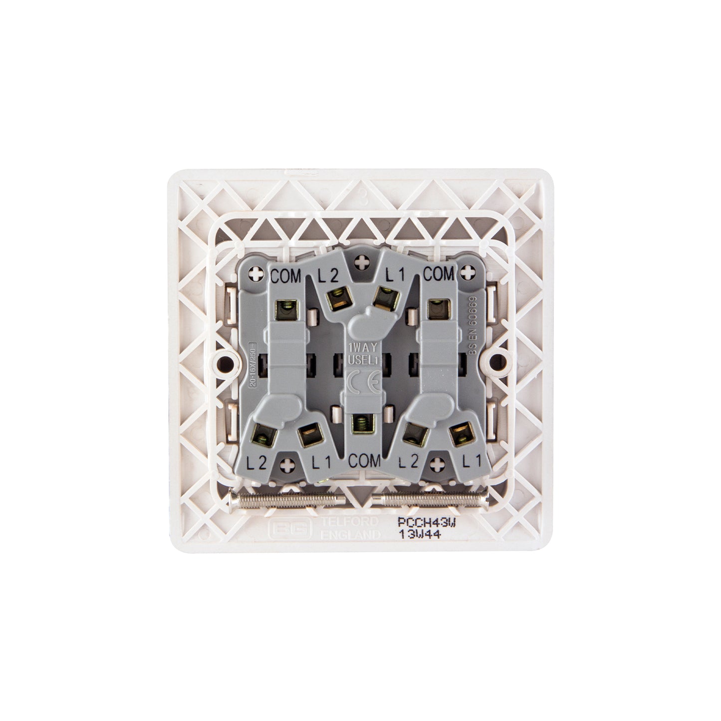 British General BG Neo Slimline 3 Gangs Mega Rocker 2-Way Switches (PCCH43W)