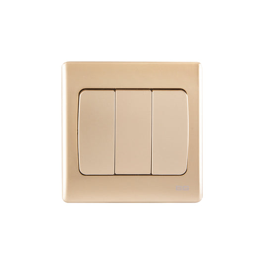 British General BG Neo Slimline 3 Gangs Mega Rocker 2-Way Switches (PCCH43W)