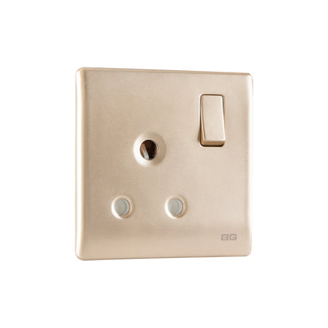 British General BG Neo Slimline 15Amp Single Pole Round Pin Switched Socket (PCCH99)