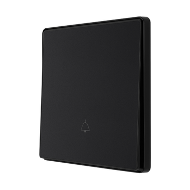 British General Evolve Mat Black Edge to Edge Bell Push Switch, 10A, 1 Way, 20Amp (PCDMB14EB)