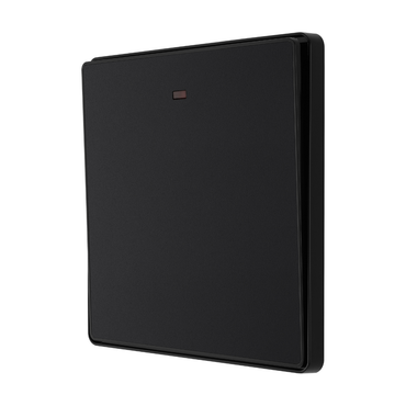 British General Evolve Matt Black Edge to Edge Double Pole Switch, LED Indicator, 20Amp (PCDMB31EB)