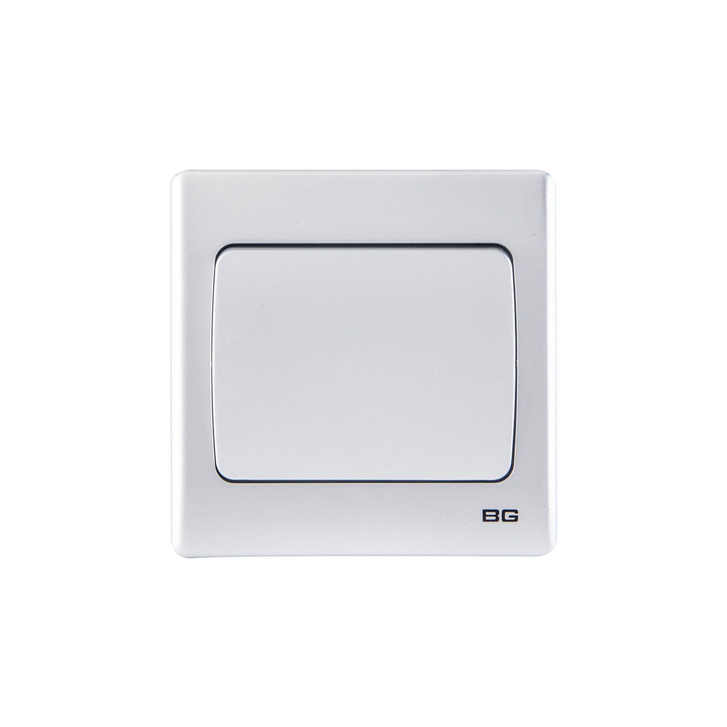 British General BG Neo Slimline 1 Mega Rocker 2-Way Switches, Silver (PCSL12W)