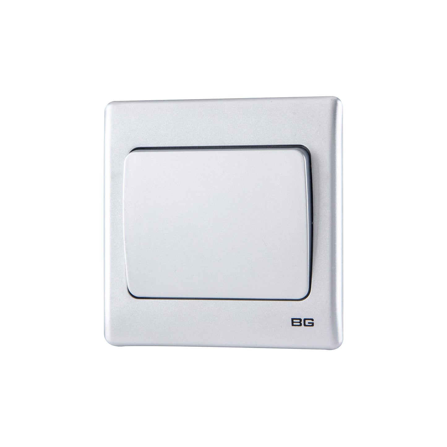 British General BG Neo Slimline 1 Mega Rocker 2-Way Switches, Silver (PCSL12W)
