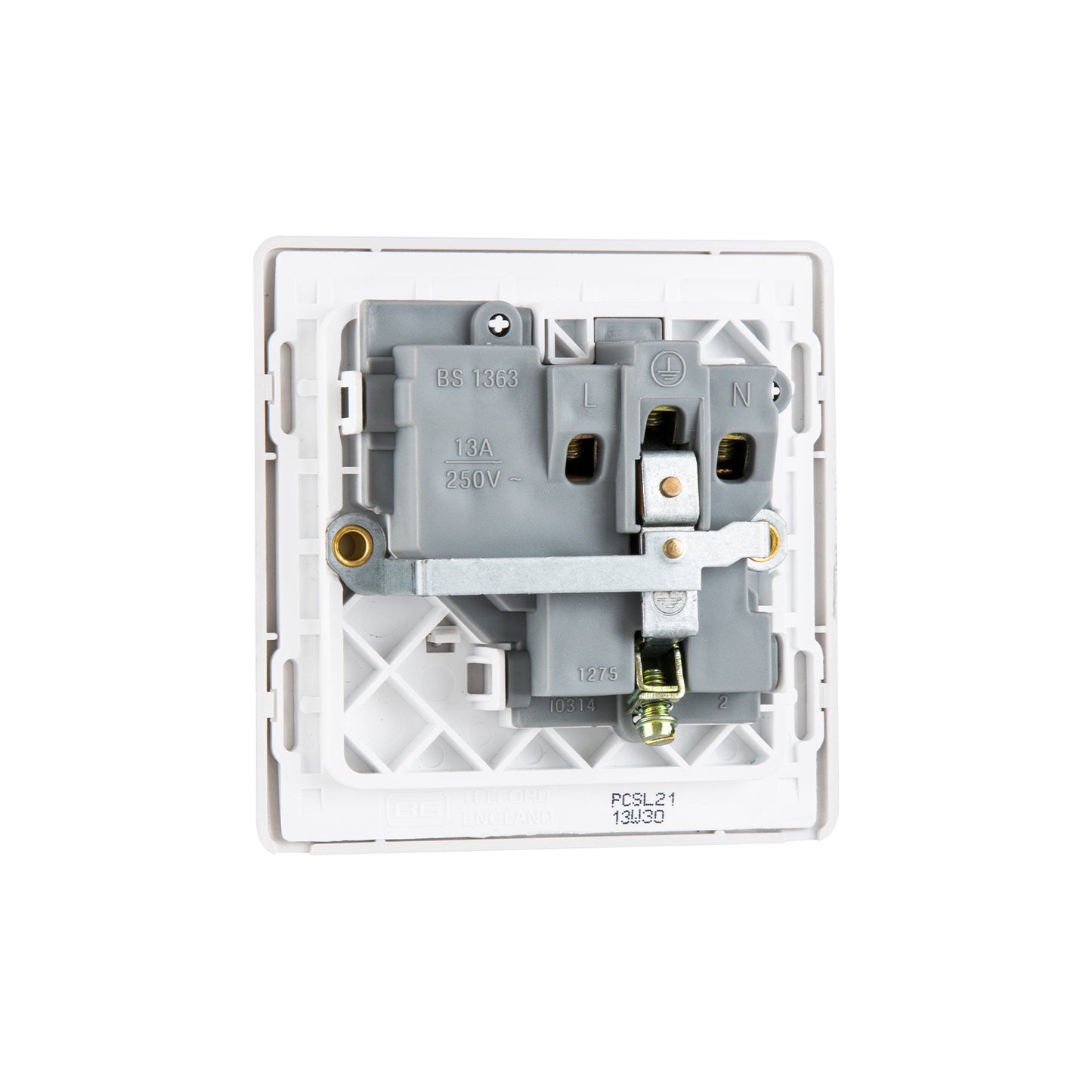 British General BG Neo Slimline Single Gang Switched Socket, Silver (PCSL21)