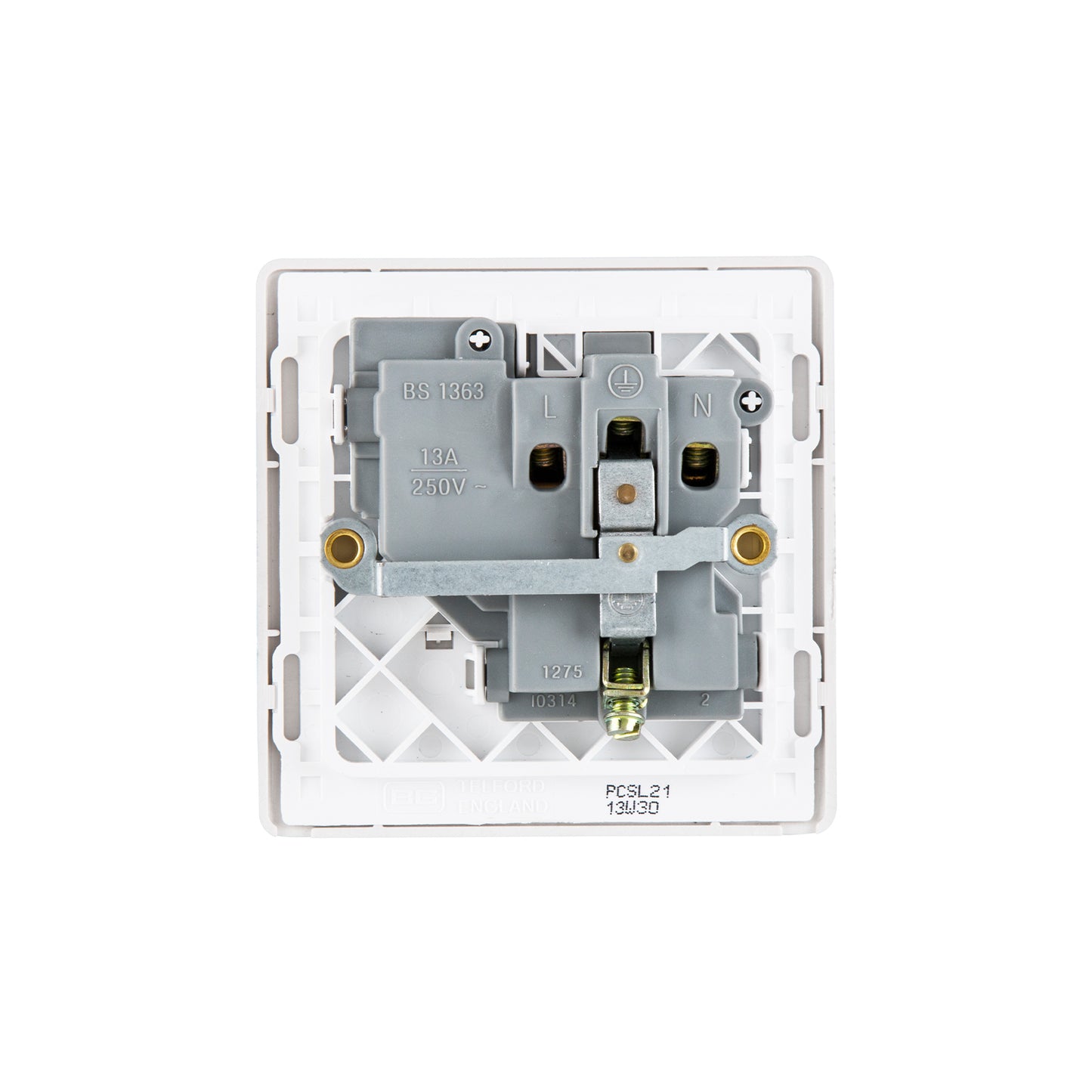 British General BG Neo Slimline Single Gang Switched Socket, Silver (PCSL21)