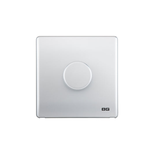British General BG Neo Slimline Single Gang 2 Way 400W Dimmer Switch, Silver (PCSL81)