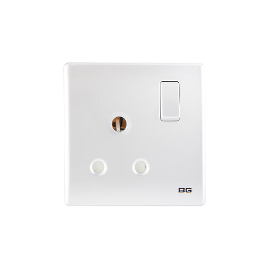 British General BG Neo Slimline 15Amp Single Pole Round Pin Switched Socket (PCSL99)