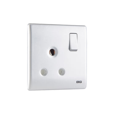 British General BG Neo Slimline 15Amp Single Pole Round Pin Switched Socket (PCSL99)