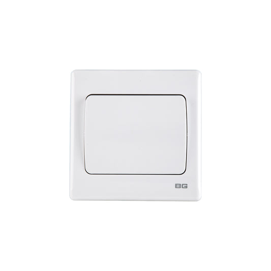 British General BG Neo Slimline 1 Mega Rocker 2-Way Switches, White (PCWH12W)