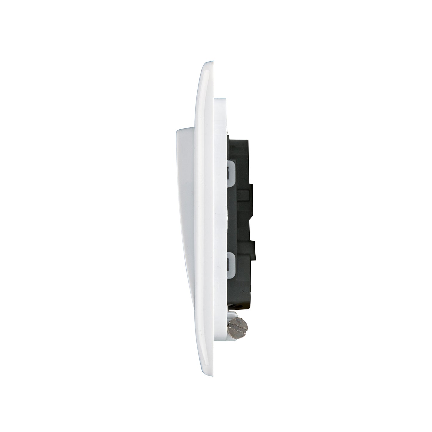 British General BG Neo Slimline 1 Mega Rocker 2-Way Switches, White (PCWH12W)