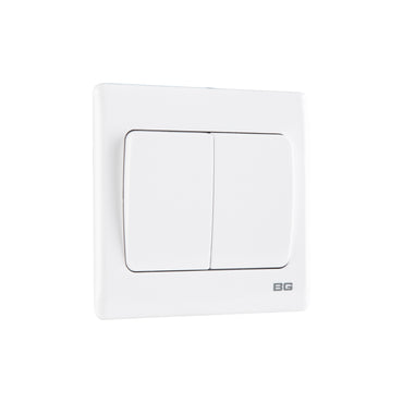 British General BG Neo Slimline 2 Mega Rocker 2-Way Switches (PCWH42W)