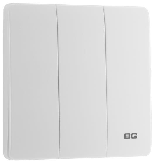 British General BG Neo Slimline Edge to Edge 3 Gang 2-Way Switch (PCWH43E)