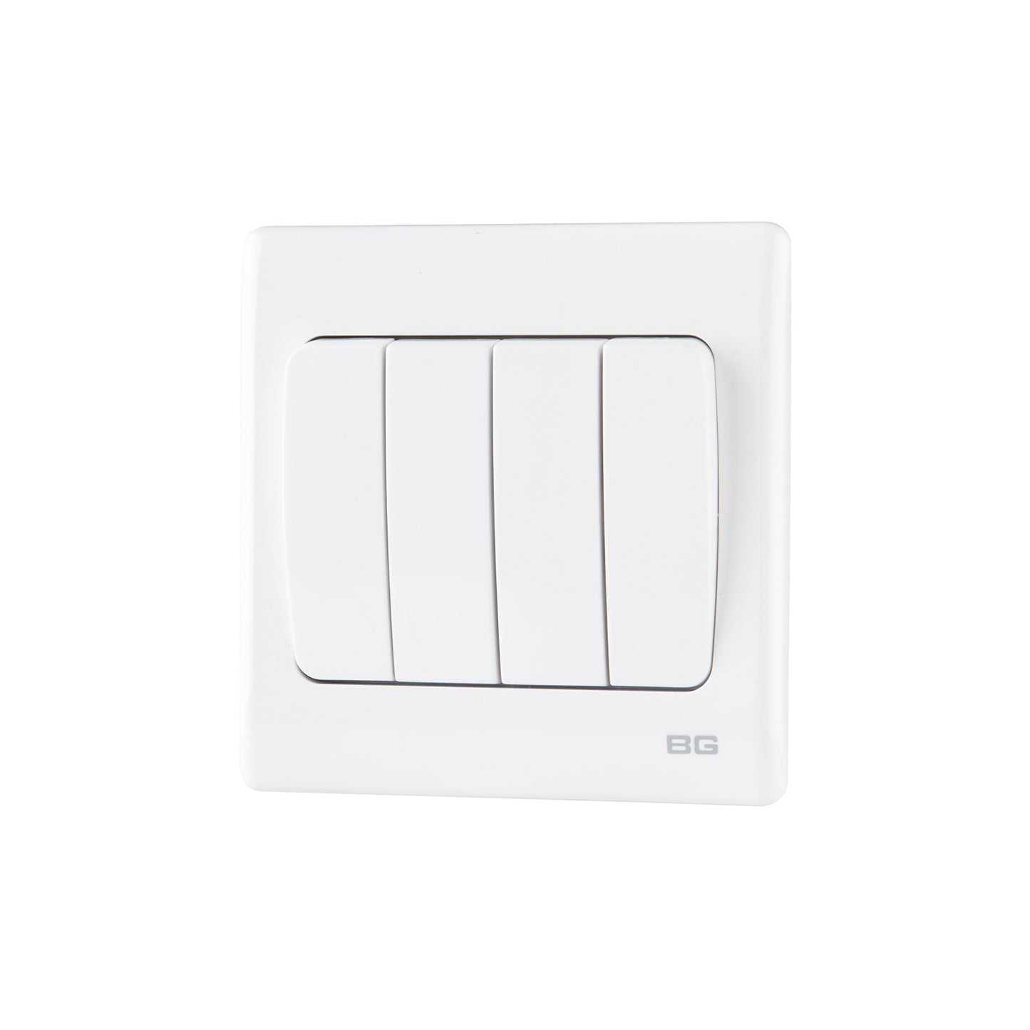 British General BG Neo Slimline 4 Gangs Mega Rocker 2-Way Switches (PCWH44W)