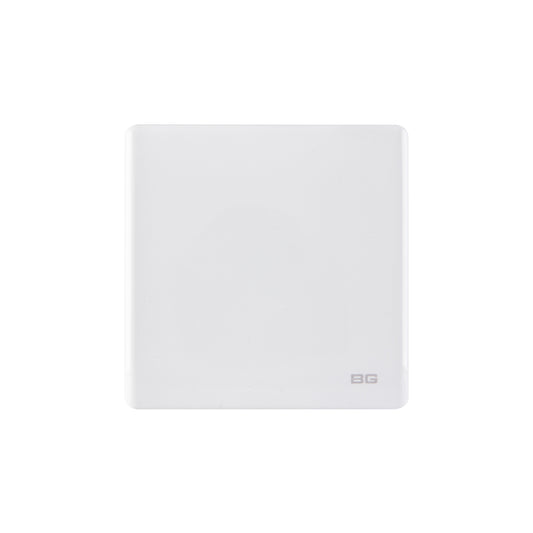 British General BG Neo Slimline Single Gang Blank Plate, White (PCWH94)
