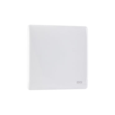 British General BG Neo Slimline Single Gang Blank Plate, White (PCWH94)