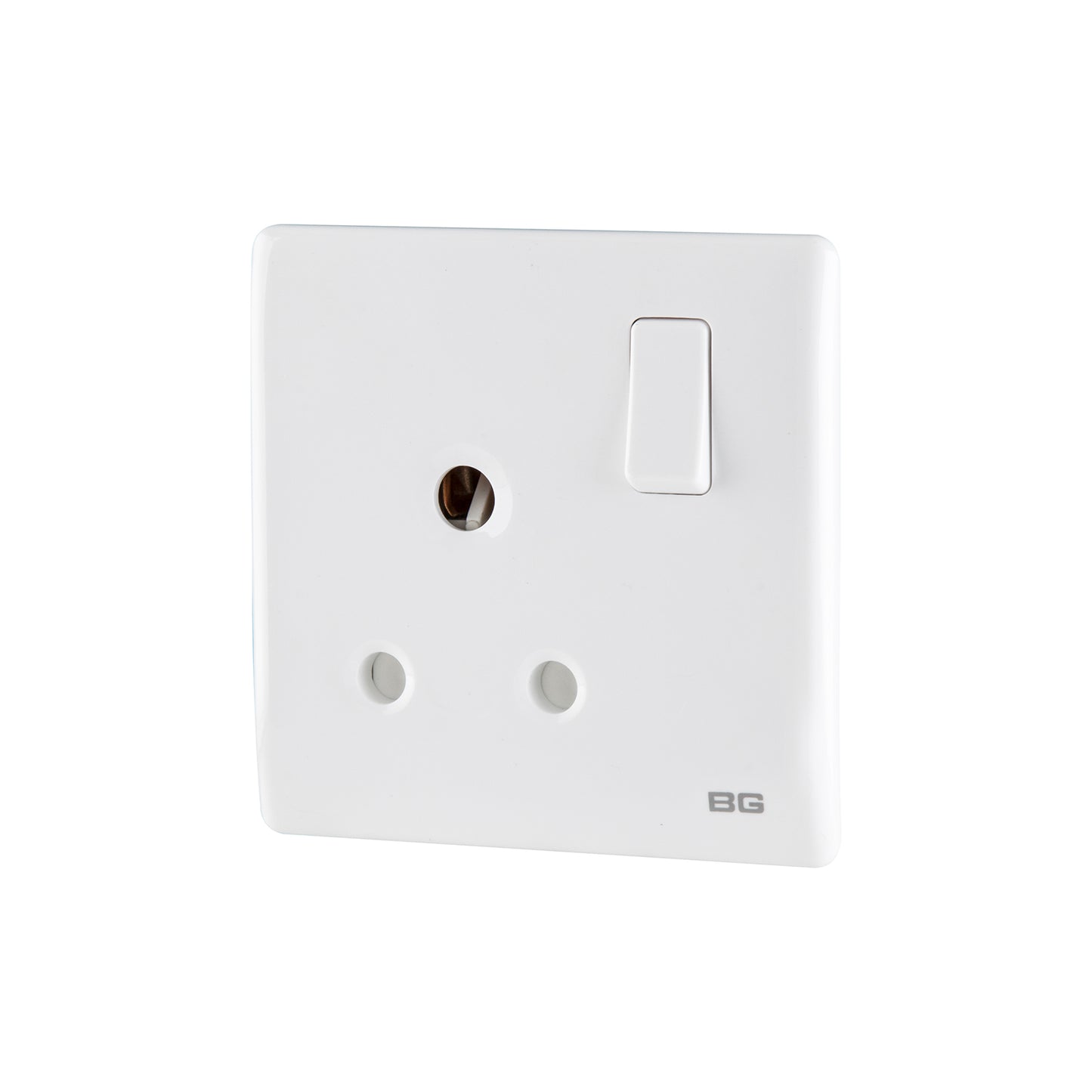 British General BG Neo Slimline 15Amp Single Pole Round Pin Switched Socket (PCWH99)
