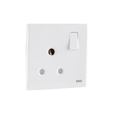 British General BG Neo Slimline 15Amp Single Pole Round Pin Switched Socket (PCWH99)