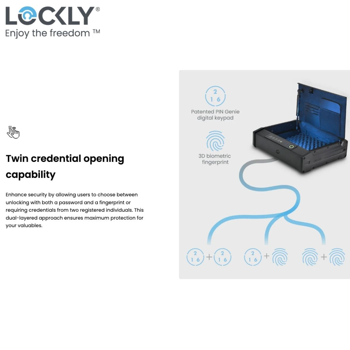 Lockly Smart Safe PGV528WMB – Wi-Fi Controlled Biometric Safe for Ultimate Home Security
