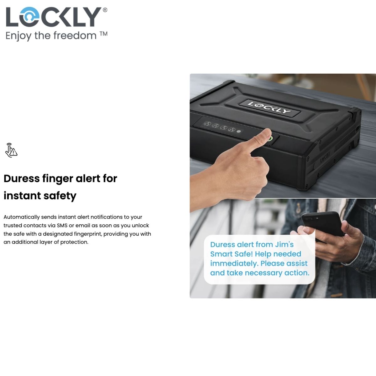 Lockly Smart Safe PGV528WMB – Wi-Fi Controlled Biometric Safe for Ultimate Home Security