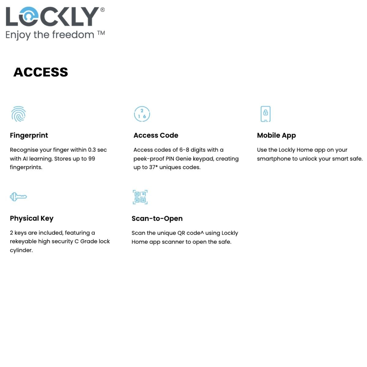 Lockly Smart Safe PGV528WMB – Wi-Fi Controlled Biometric Safe for Ultimate Home Security