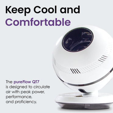 Pureflow Bladeless Quiet Turbo DC Fan with 12 Speeds (QT7)
