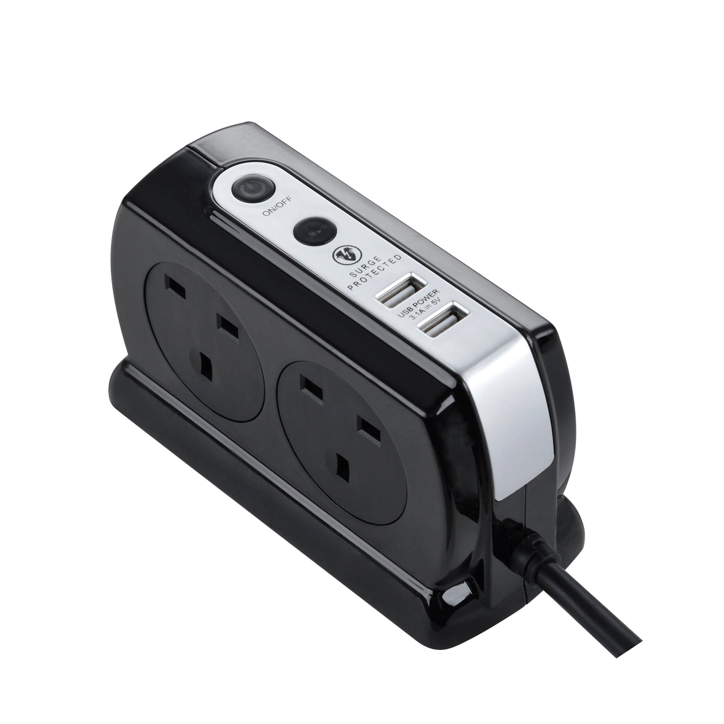 Masterplug Surge Compact Back-To-Back Extension 2 meter (SRGDSU43PB)
