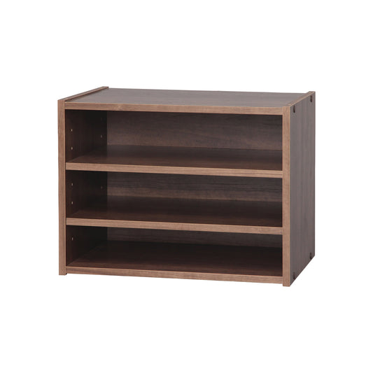 Iris Ohyama Stack Box Shelf Type, Brown / White (STB-400T)
