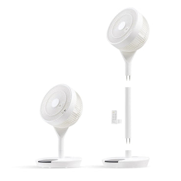 Iris Ohyama 3D Pedestal Standing Fan (DC-motor), 54cm-89.5cm, up-to 18m, White (LFD-22T)