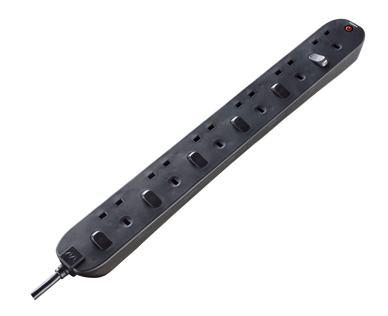 Masterplug Individual Switched 6 Sockets Extension Lead with LED Indicator 2 Meter (SWC62)