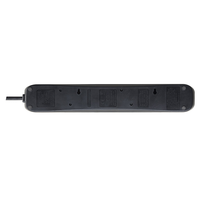 Masterplug Individual Switched Surged Protected 4 Sockets Extension Lead 2 meter Piano Black(SWSRGU42PB)