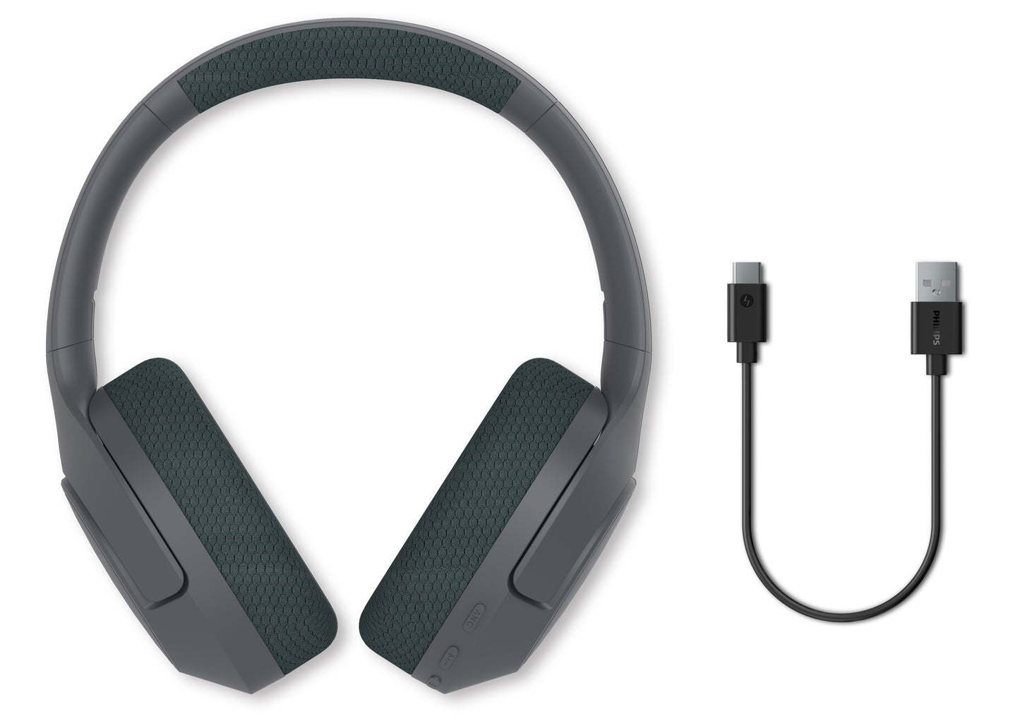 Philips Over-Ear Wireless Noise-Canceling Headphones – 60 Hours Playtime, Dynamic Bass (TAH7508BK/97)